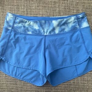 Lululemon Athletica Blue Tie-Dye Athletic Shorts Size 6